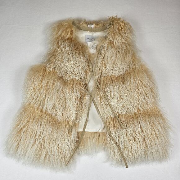 Trilogy Collections Michael McCollom Mongolian Curly Lamb Fur Suede Vest Women S - Picture 16 of 16